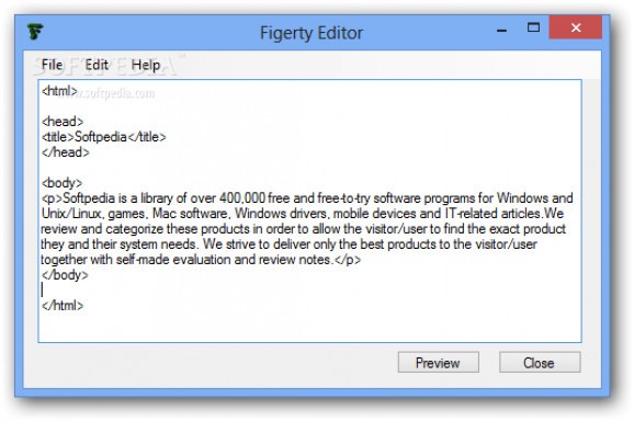 Figerty Editor screenshot