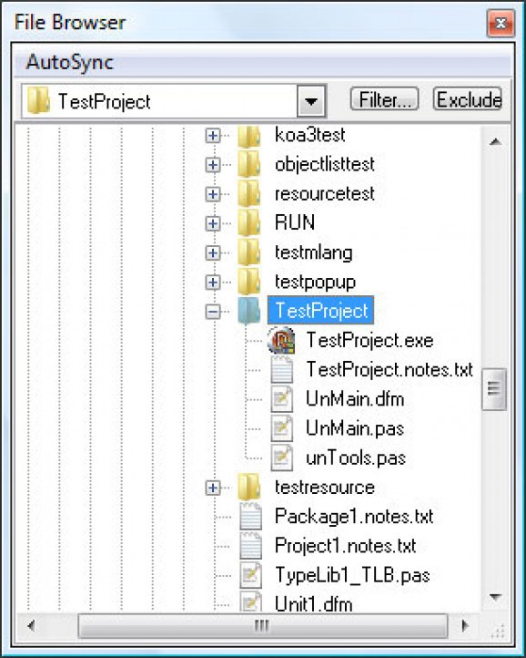 File Browser Expert for Delphi 2007 screenshot