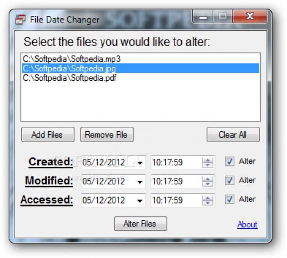 File Date Changer screenshot