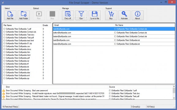 File Email Scraper screenshot