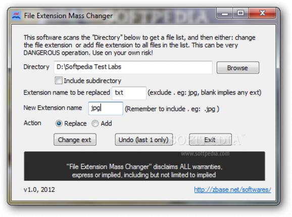 File Extension Mass Changer screenshot