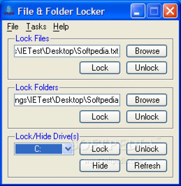 File & Folder Locker (USB Edition) screenshot