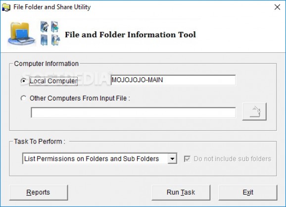 File, Folder and Share Permission Utility Tool screenshot