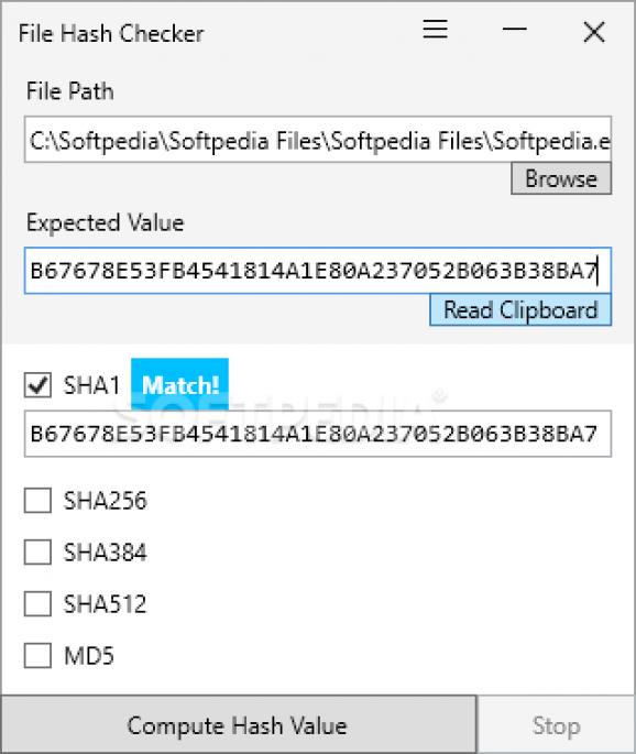 File Hash Checker screenshot