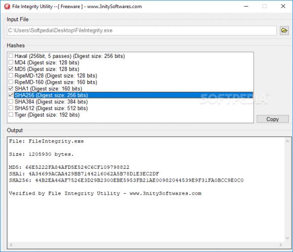 File Integrity Utility screenshot