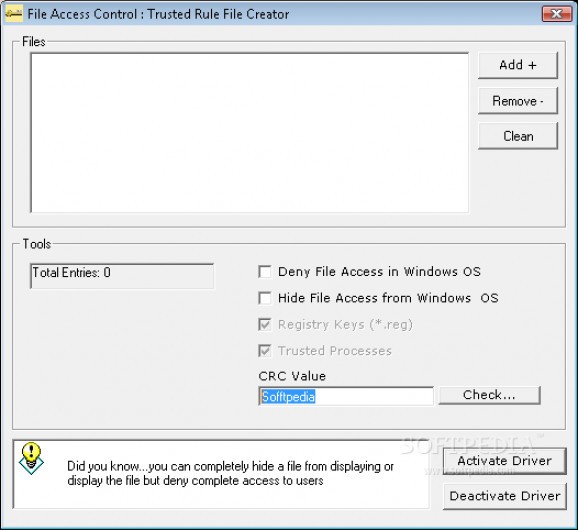 File Lock DLL Device Driver screenshot