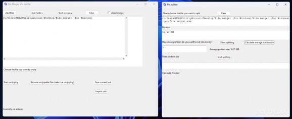 File Merger and Splitter screenshot