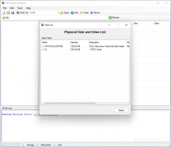 File System Analyzer screenshot
