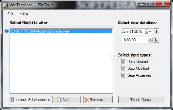 File Touch screenshot