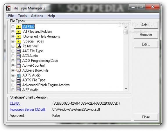 File Type Manager screenshot