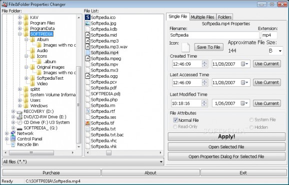 File&Folder Properties Changer screenshot