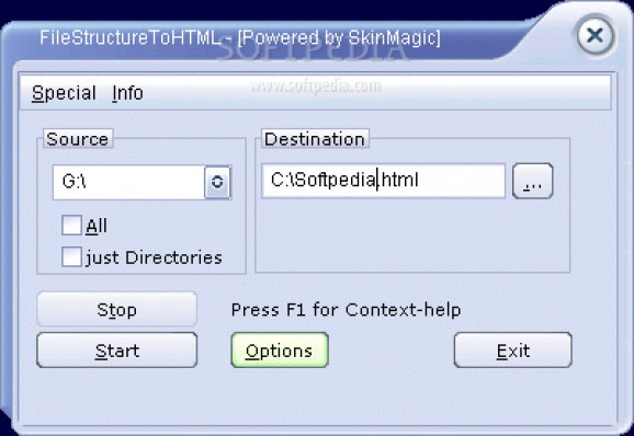 FileStructureToHTML screenshot