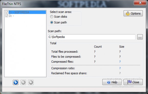 FileThin NTFS screenshot