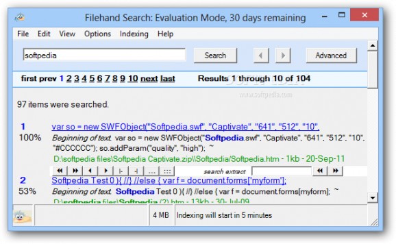 Filehand Search screenshot