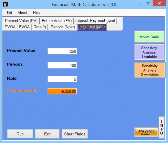 Financial-Math Calculator screenshot