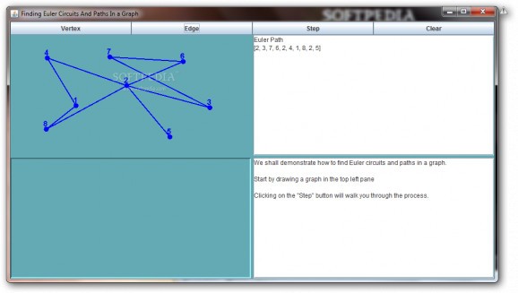 Finding Euler Circuits and Paths In Graphs screenshot