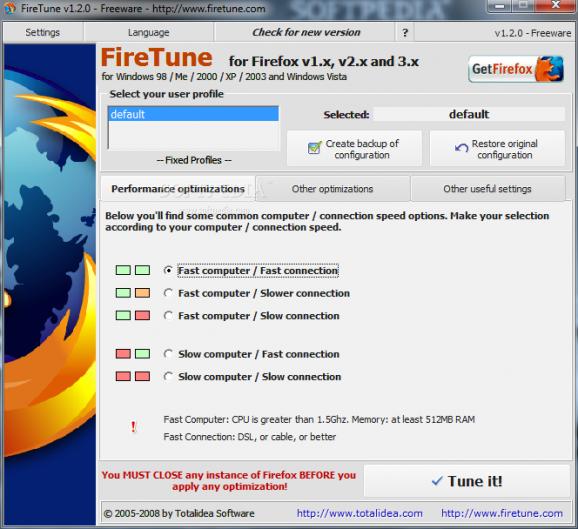 FireTune screenshot