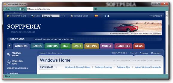 Gamma Web Browser (formerly FireWire) screenshot
