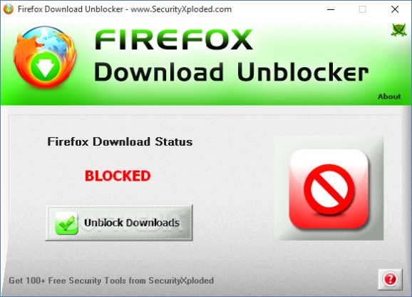Firefox Download Unblocker screenshot