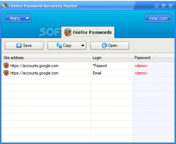 Firefox Password Recovery Master screenshot