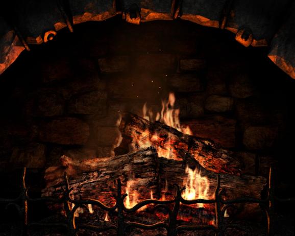 Fireplace 3D Screensaver screenshot