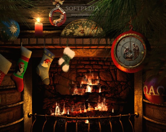 Fireside Christmas 3D Screensaver screenshot