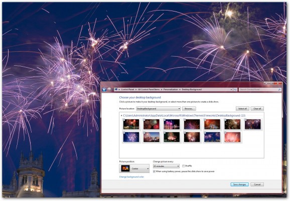 Fireworks Windows 7 Theme screenshot
