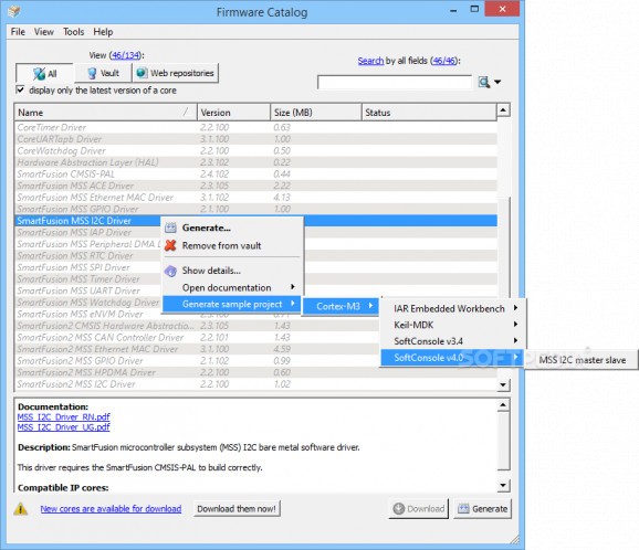 Firmware Catalog screenshot