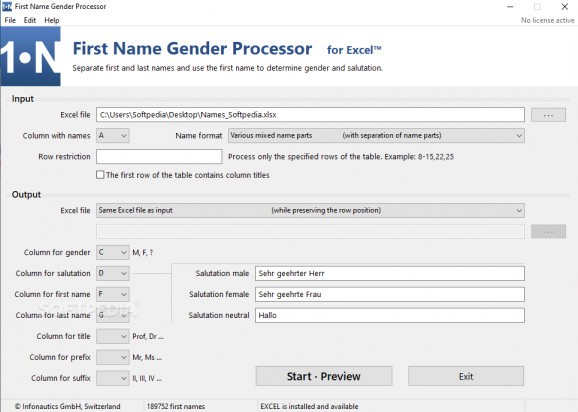 First Name Gender Processor screenshot