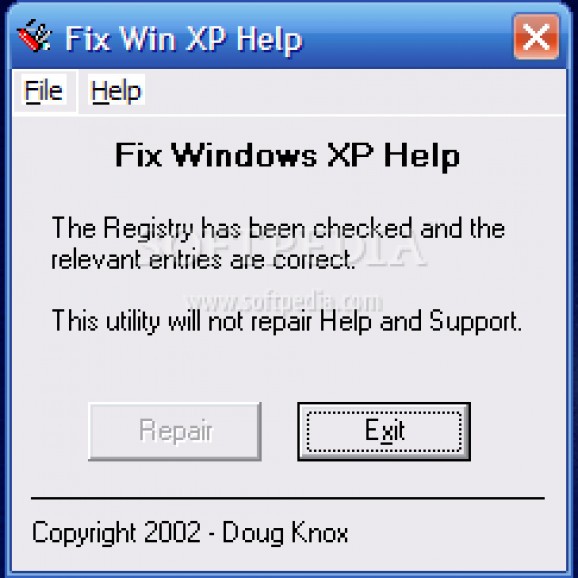 Fix Win XP Help screenshot