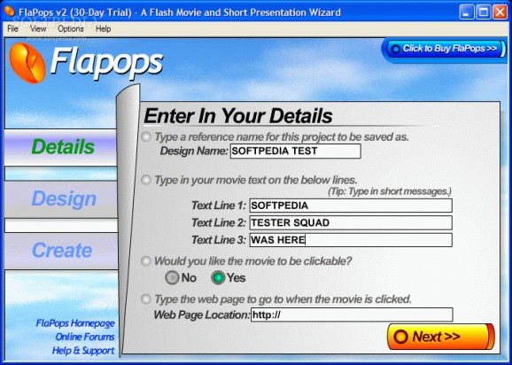FlaPops - Flash Intro Builder screenshot