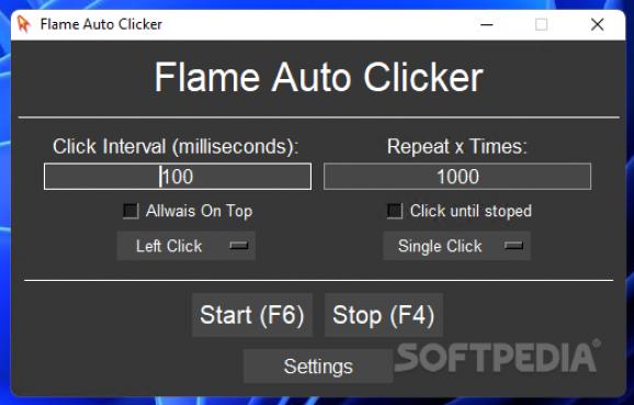 Flame Auto Clicker screenshot