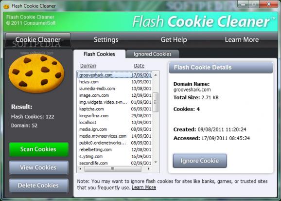 Flash Cookie Cleaner screenshot