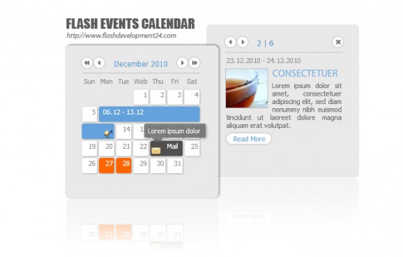 Flash Events Calendar screenshot