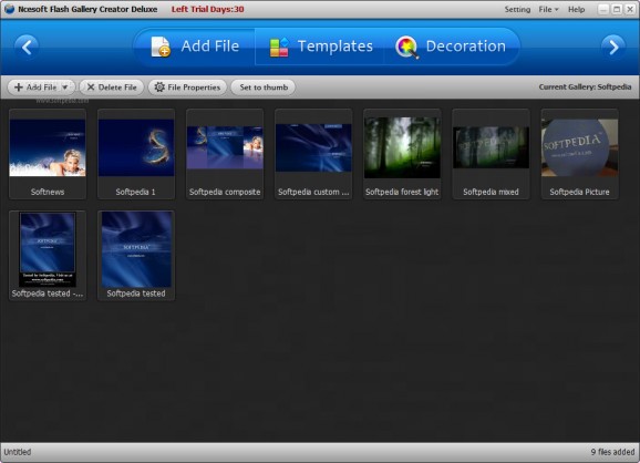 Flash Gallery Creator Deluxe screenshot