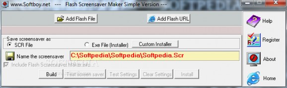 Flash Screensaver Maker Simple Version screenshot