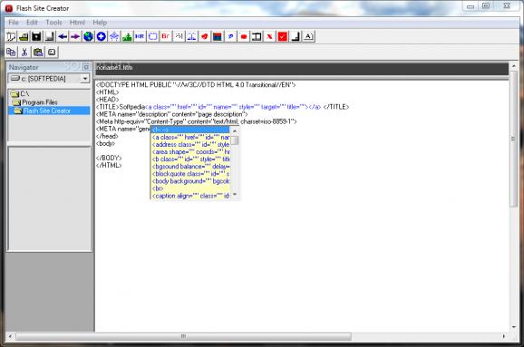 Flash Site Creator screenshot