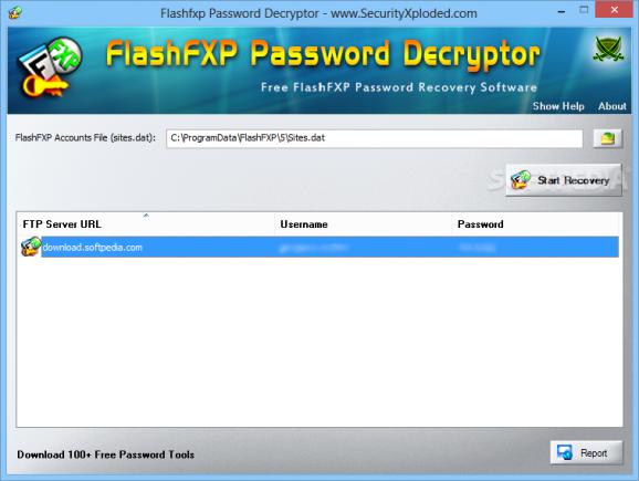 FlashFXPPasswordDecryptor screenshot