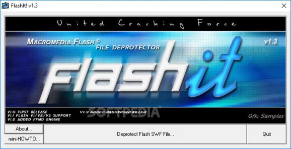 FlashIt! - Macromedia Flash SWF Files Deprotector screenshot