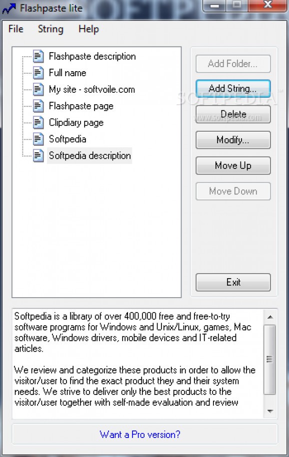 FlashPaste Lite screenshot