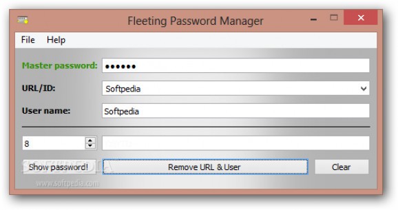 Fleeting Password Manager Portable screenshot