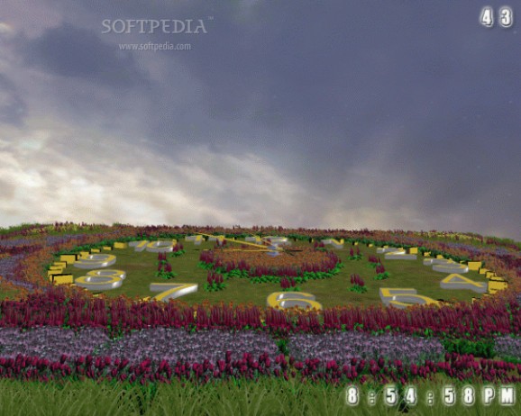 Flower Hill 3D Screensaver screenshot