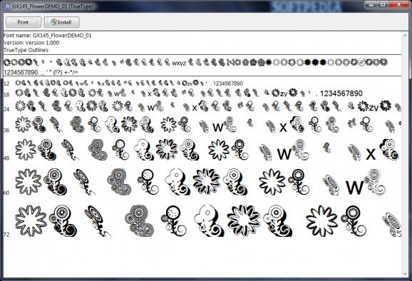Flowers font - Pack 145 screenshot