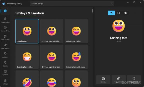 Fluent Emoji Gallery screenshot