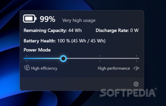 Fluent Flyouts Battery screenshot