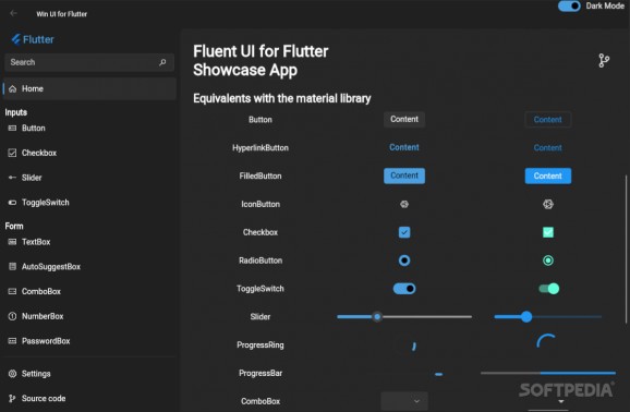 Fluent UI for Flutter screenshot