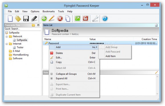 FlyingBit Password Keeper Portable screenshot