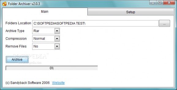 Folder Archiver screenshot