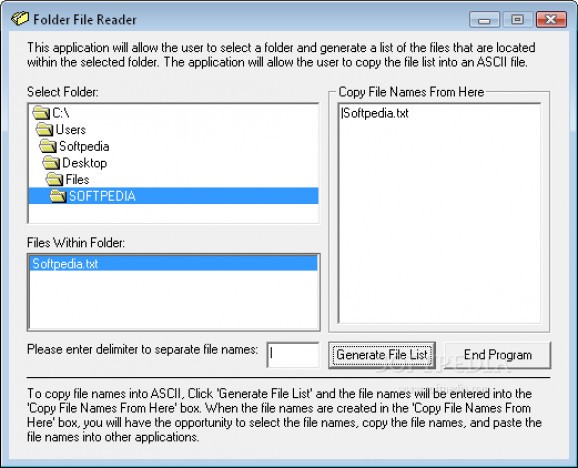 Folder File Reader screenshot