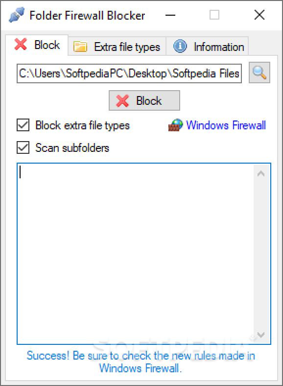 Folder Firewall Blocker screenshot